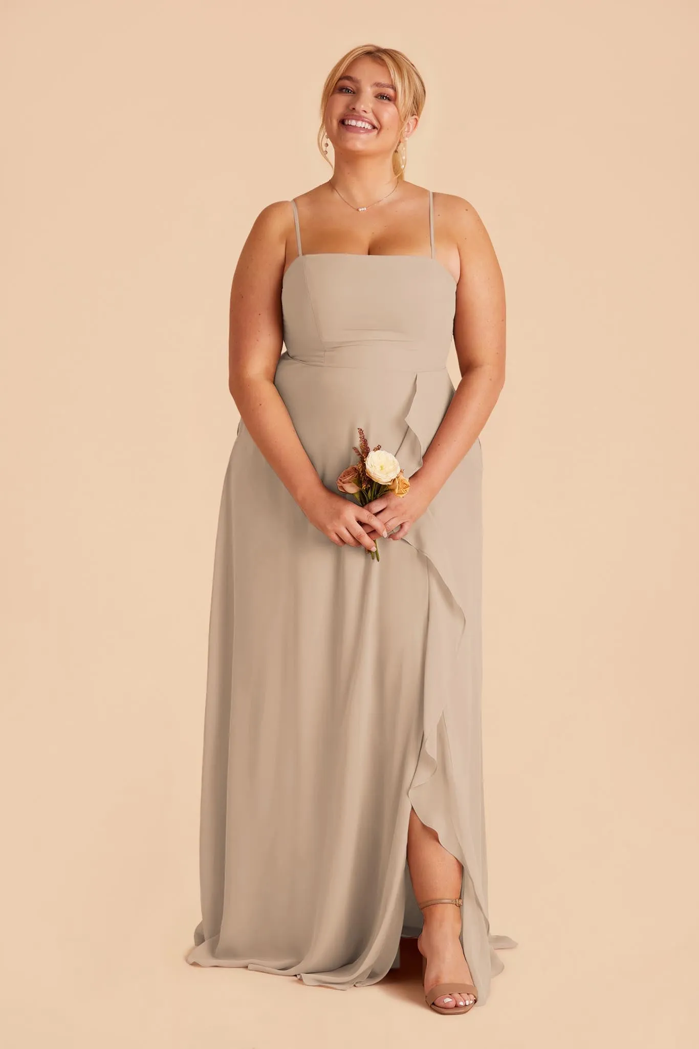 Winnie Convertible Chiffon Dress - Almond sold by Birdy Grey product image thumbnail 2