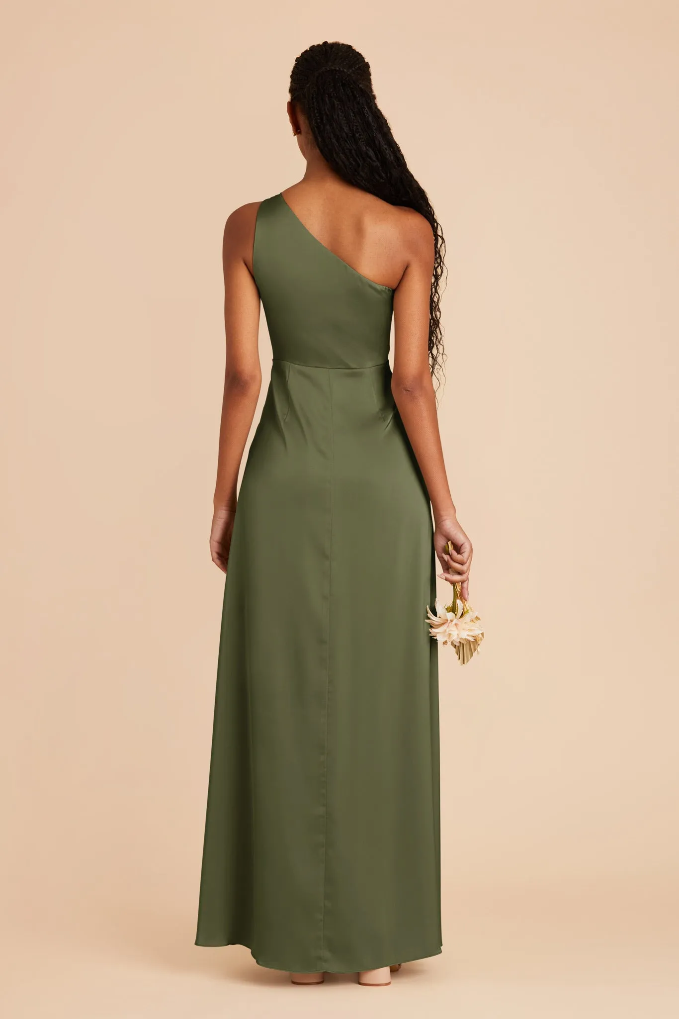 Kira Matte Satin Dress - Olive sold by Birdy Grey product image thumbnail 5