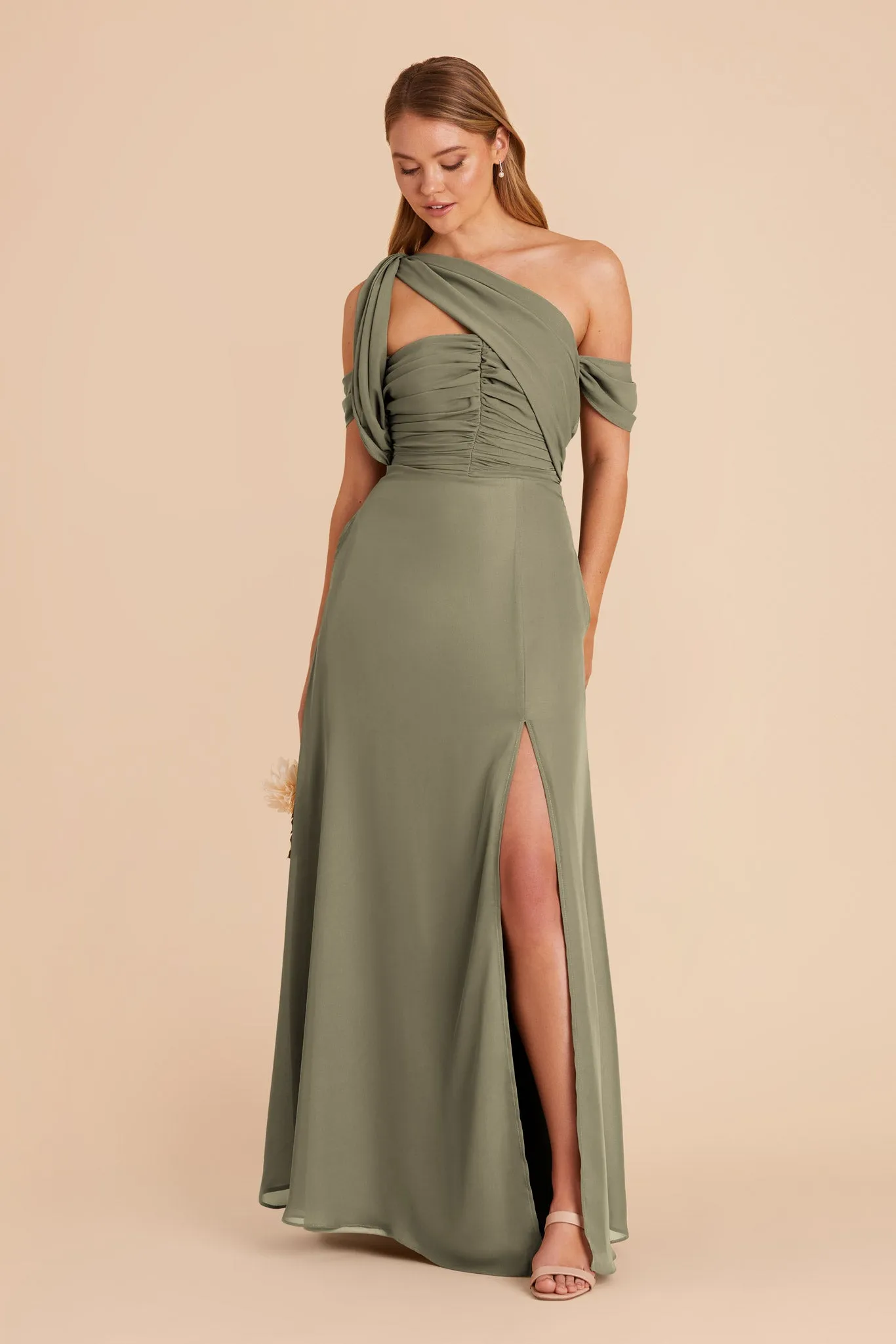 Cara Chiffon Dress - Moss Green sold by Birdy Grey product image thumbnail 5