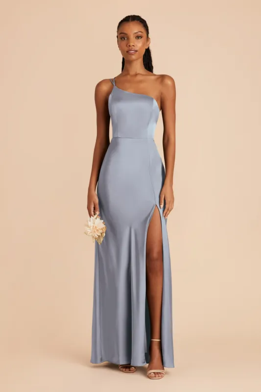 Kensie Matte Satin Dress - Dusty Blue sold by Birdy Grey
