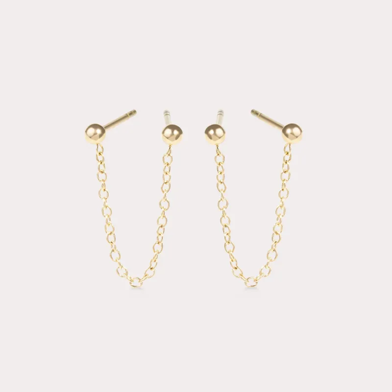Zoe Stud Earring - Gold sold by Birdy Grey
