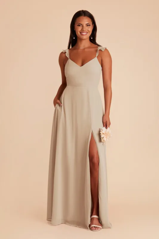 Doris Chiffon Dress - Almond sold by Birdy Grey