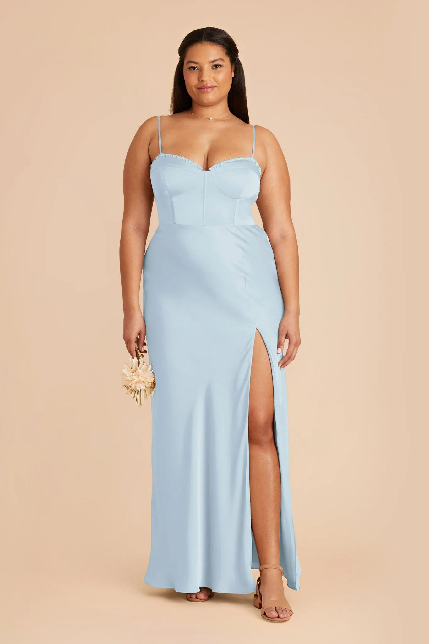 Jessica Matte Satin Dress - Mist Blue sold by Birdy Grey product image thumbnail 2