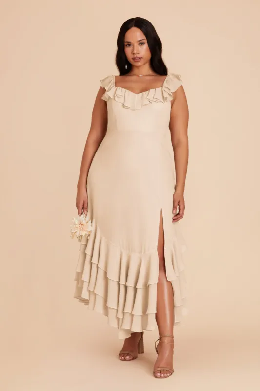 Ginny Chiffon Dress - Champagne sold by Birdy Grey