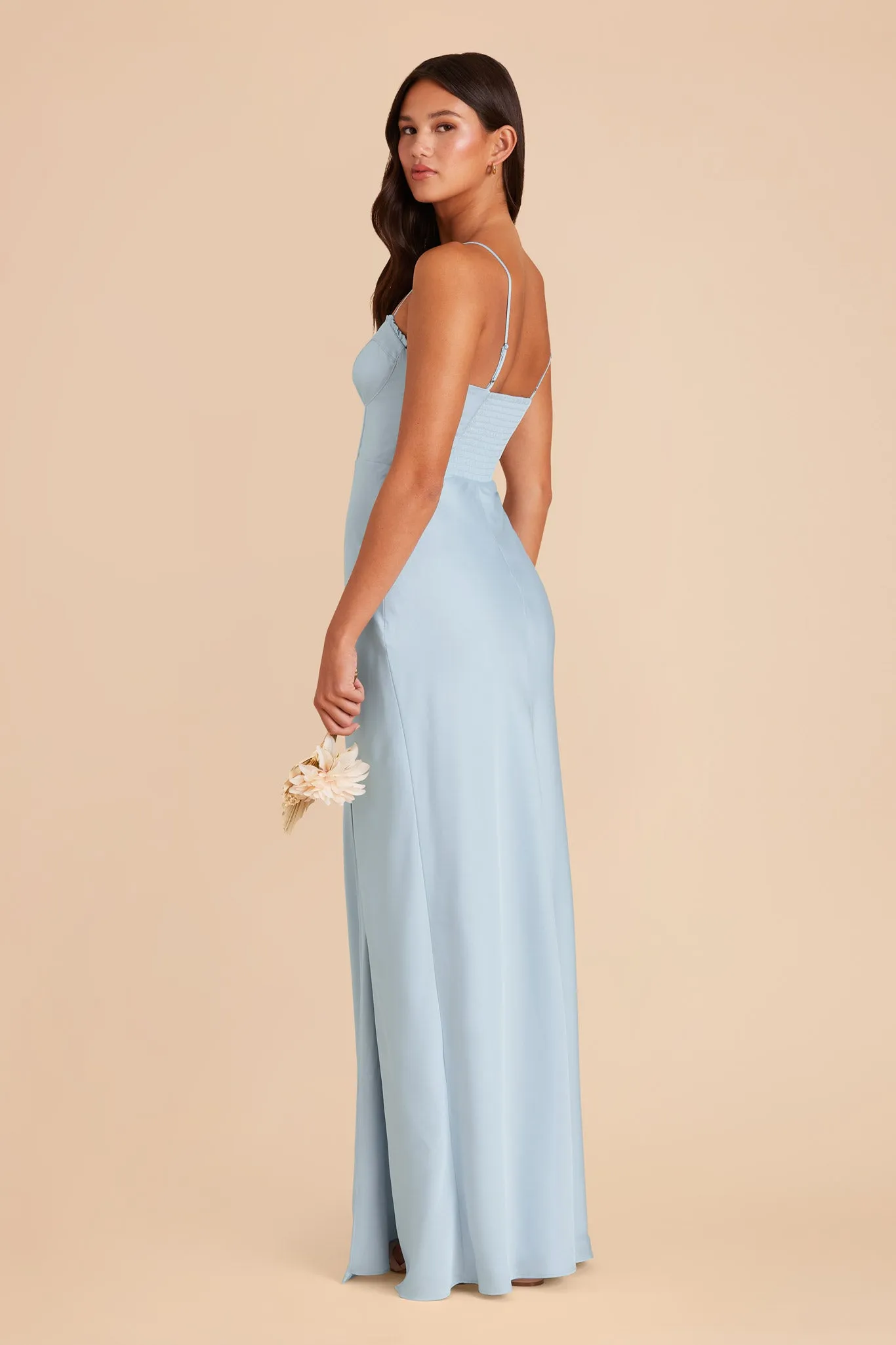 Jessica Matte Satin Dress - Mist Blue sold by Birdy Grey product image thumbnail 4