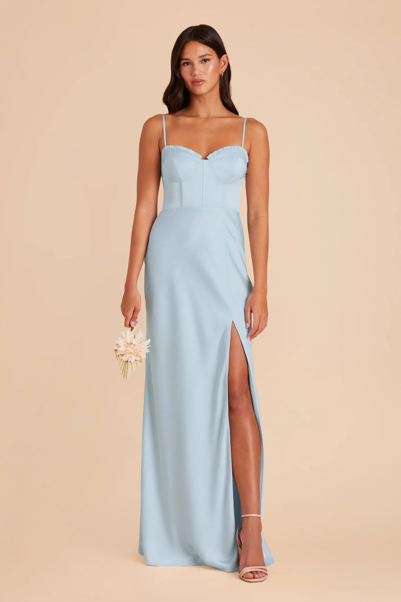 Jessica Matte Satin Dress - Mist Blue sold by Birdy Grey product image thumbnail 3
