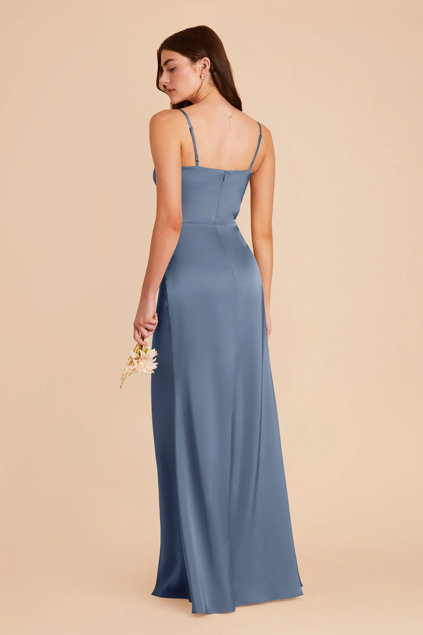 Jennifer Matte Satin Dress - French Blue sold by Birdy Grey product image thumbnail 5