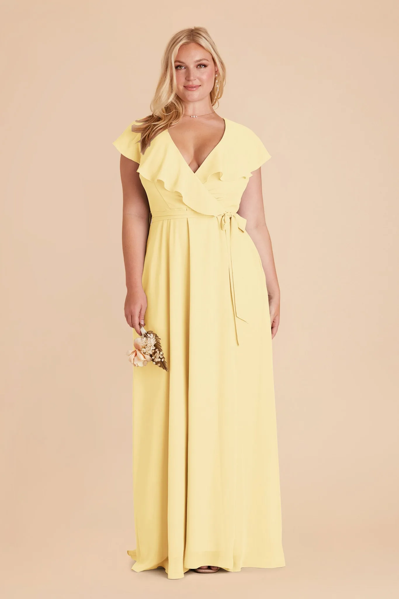 Jackson Chiffon Dress - Lemon Sorbet sold by Birdy Grey product image thumbnail 2