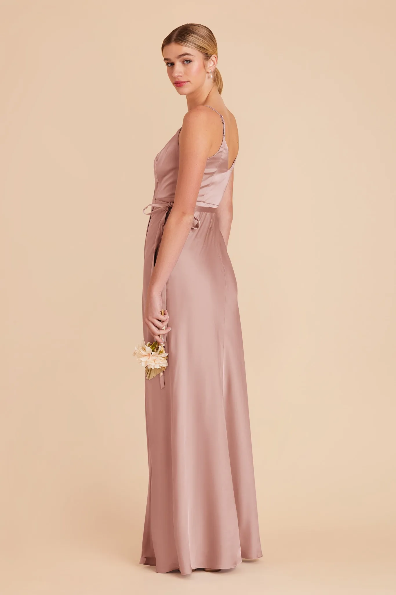 Cindy Matte Satin Dress - English Rose sold by Birdy Grey product image thumbnail 5