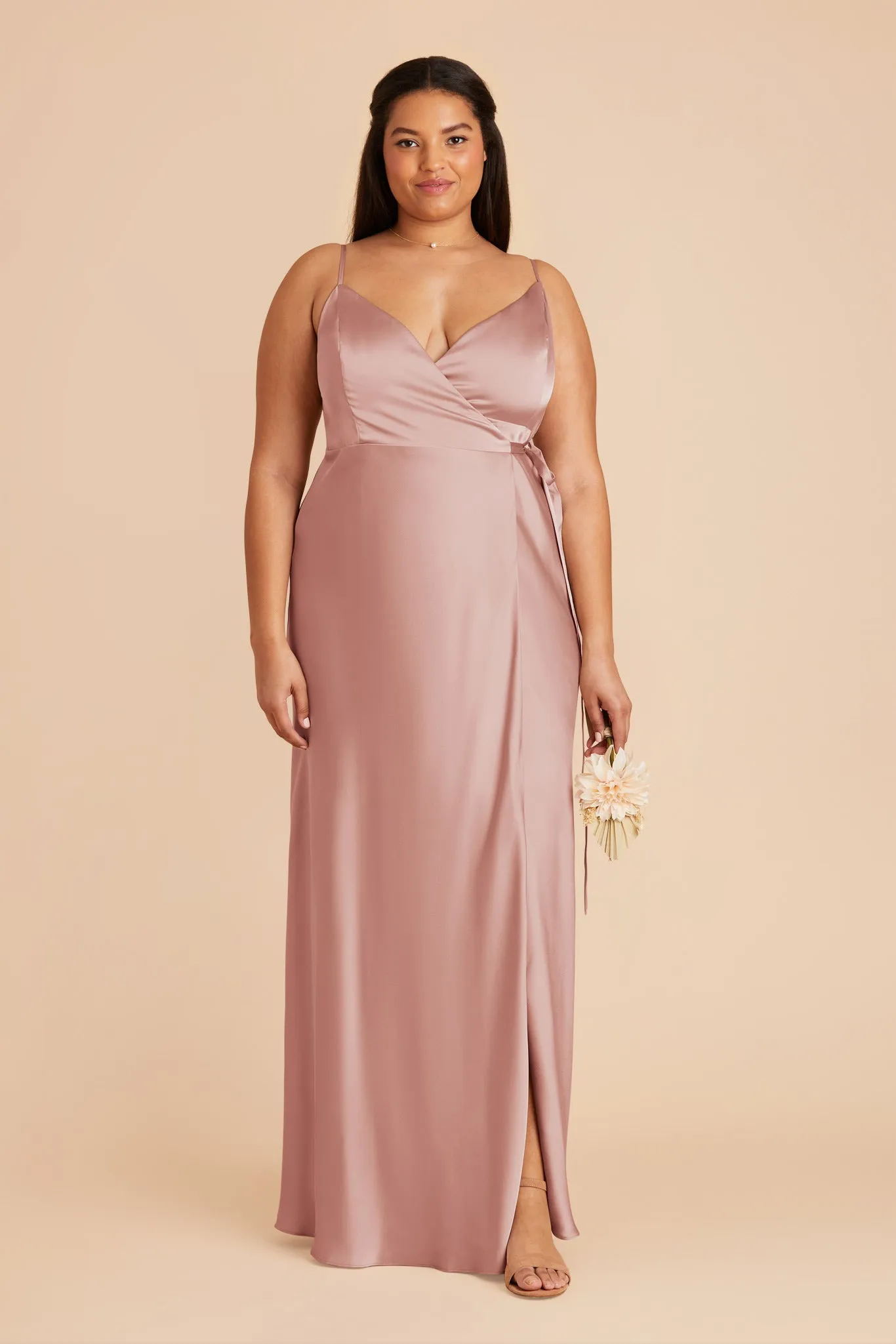Cindy Matte Satin Dress - English Rose sold by Birdy Grey product image thumbnail 2