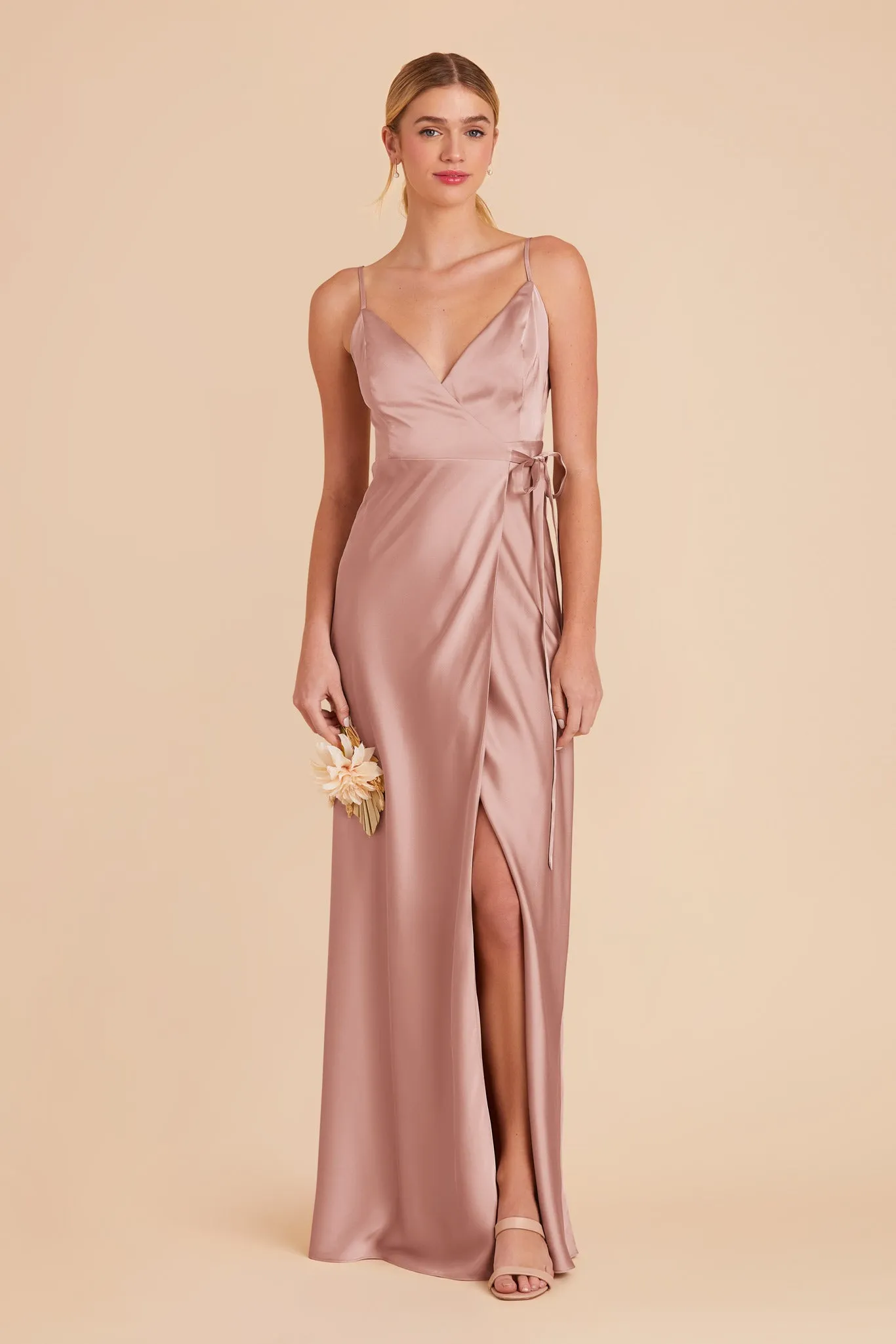 Cindy Matte Satin Dress - English Rose sold by Birdy Grey product image thumbnail 4