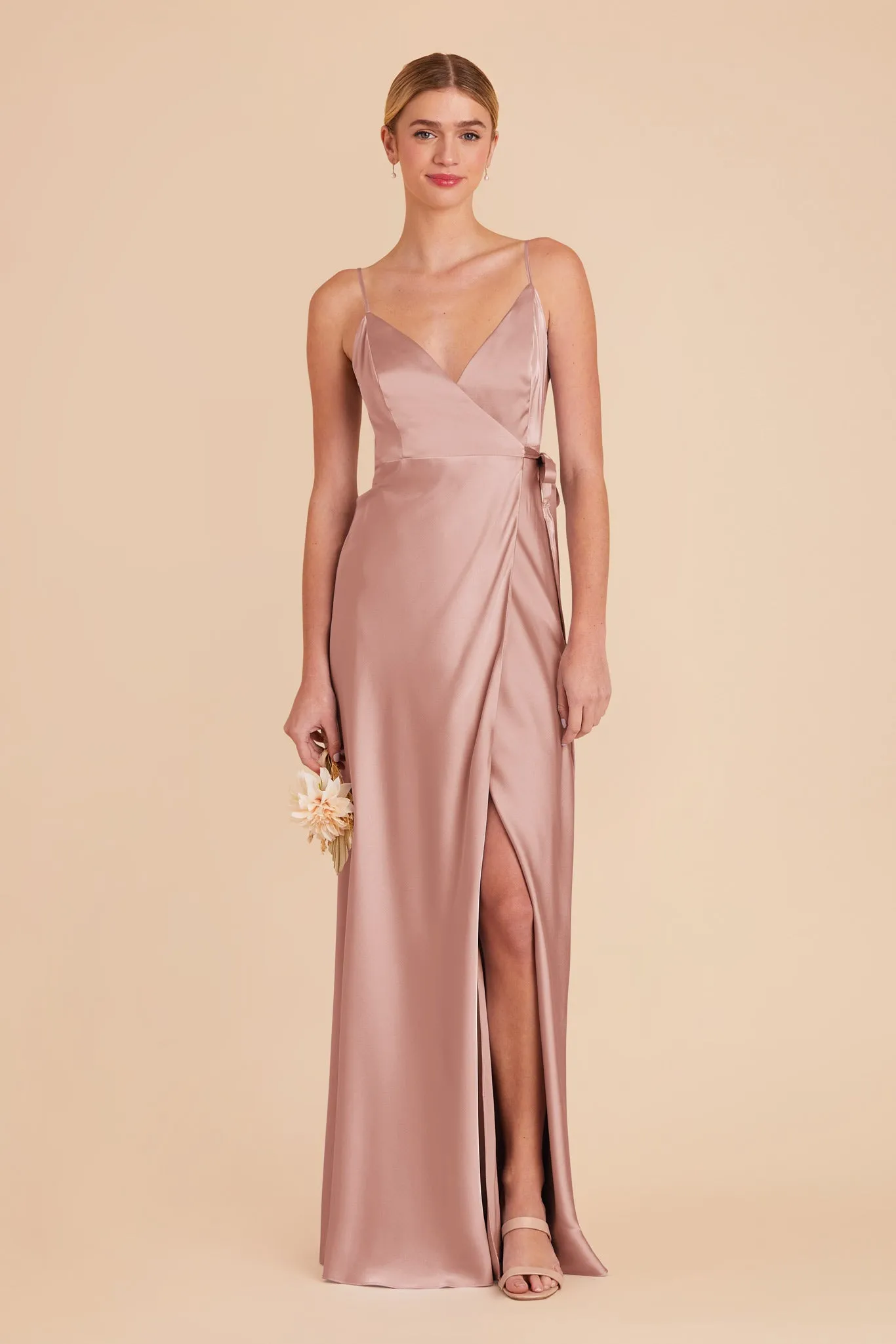 Cindy Matte Satin Dress - English Rose sold by Birdy Grey product image thumbnail 3