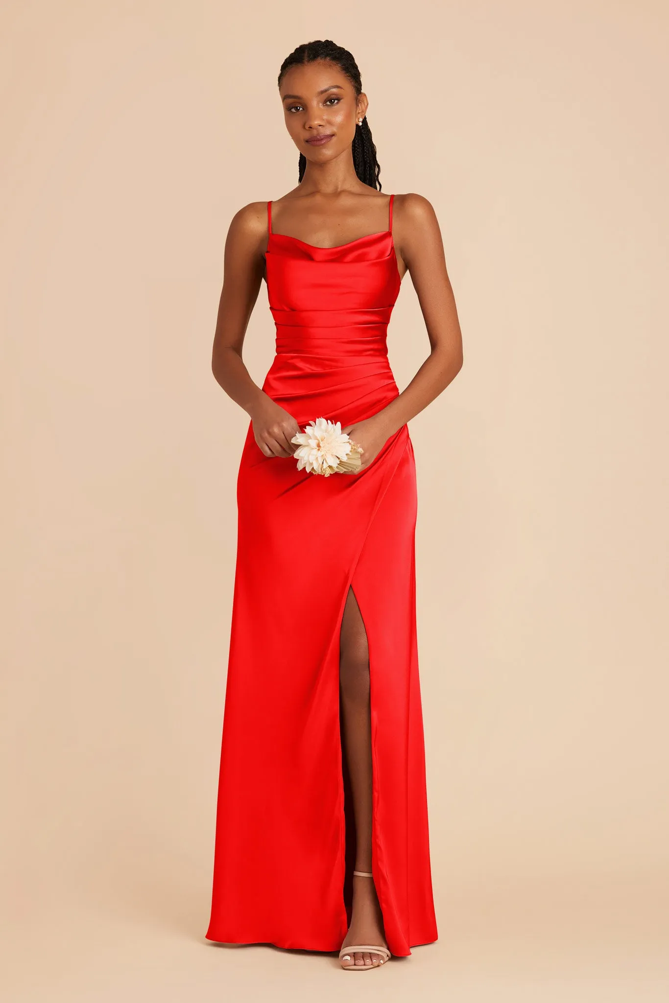 Lydia Matte Satin Dress - Lipstick Red sold by Birdy Grey product image thumbnail 3