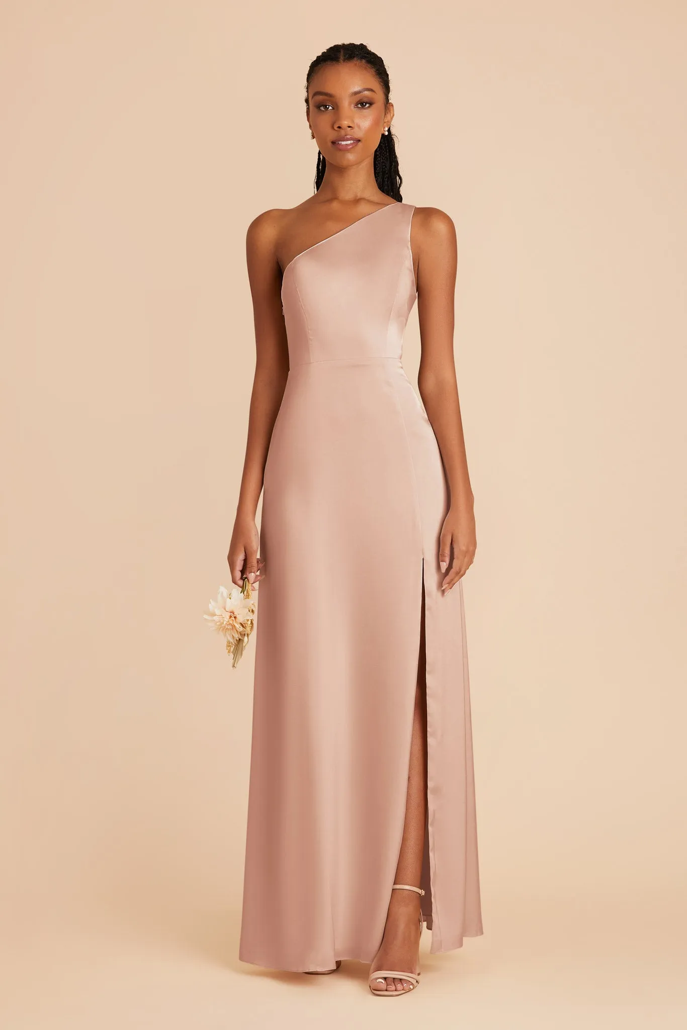 Kira Matte Satin Dress - Rose Gold sold by Birdy Grey