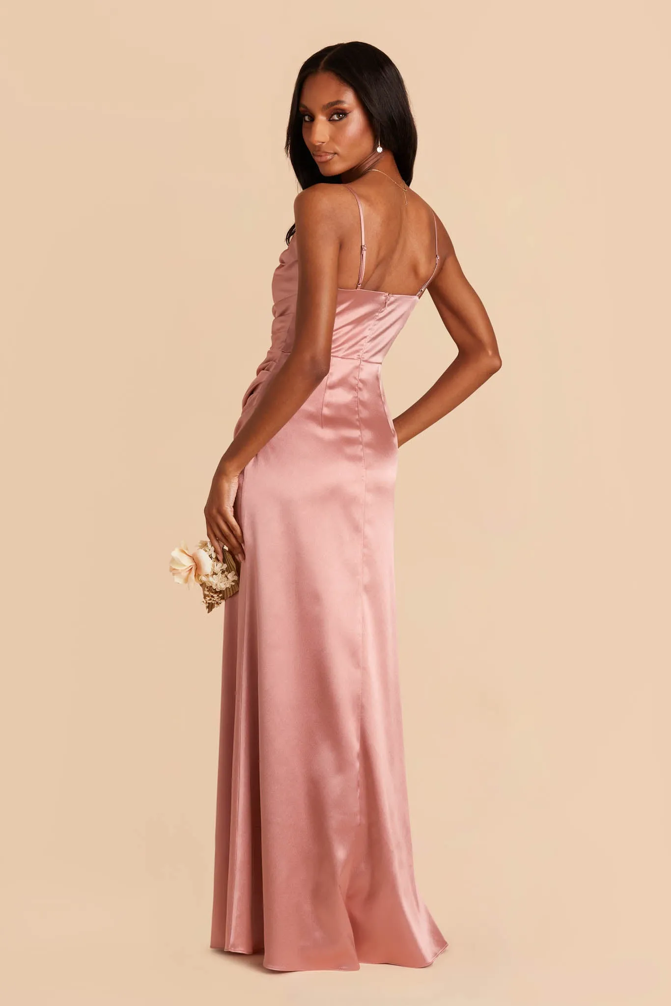 Lydia Shiny Satin Dress - Desert Rose sold by Birdy Grey product image thumbnail 5