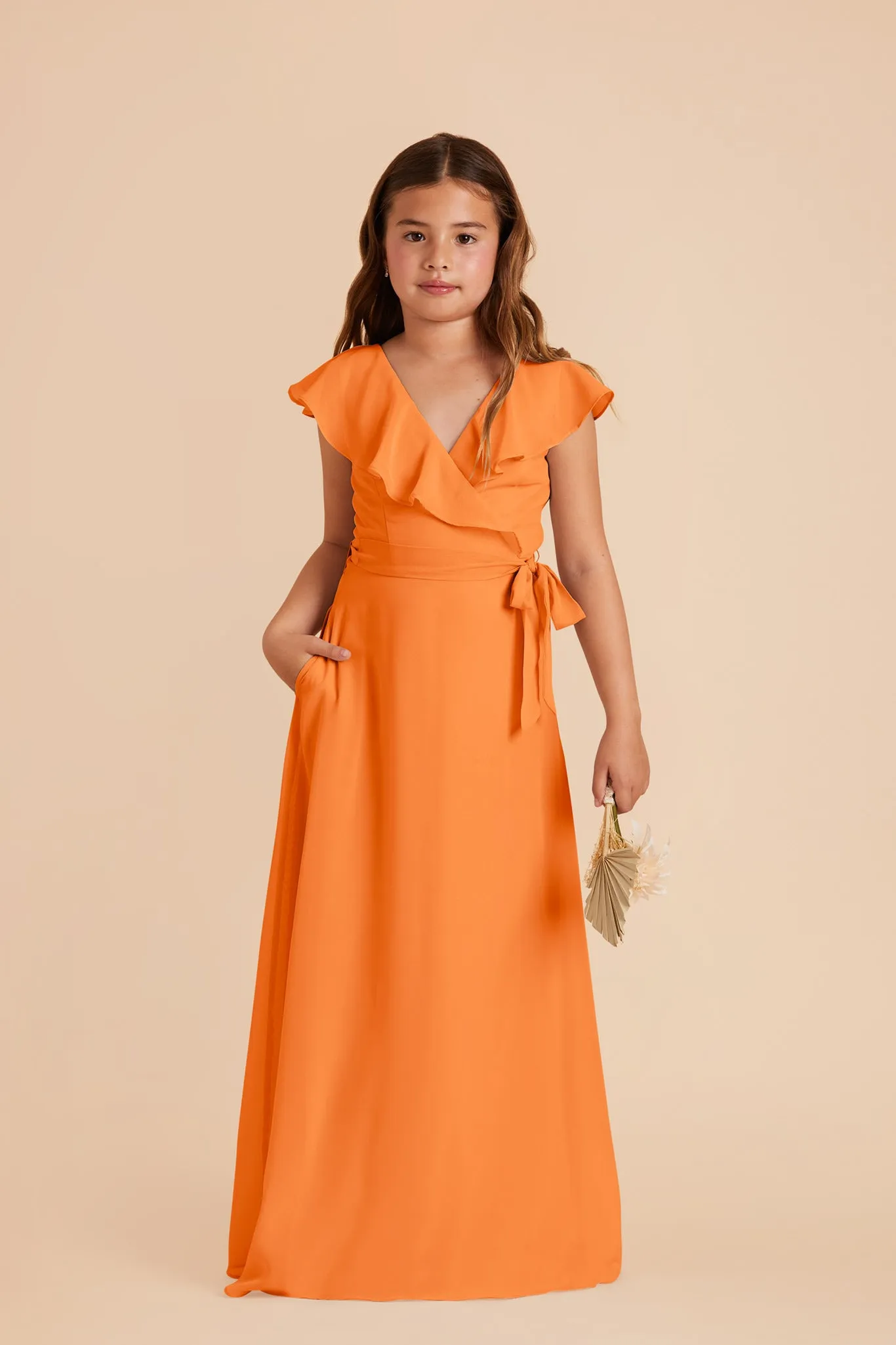 Jax Junior Chiffon Dress - Apricot sold by Birdy Grey product image thumbnail 3