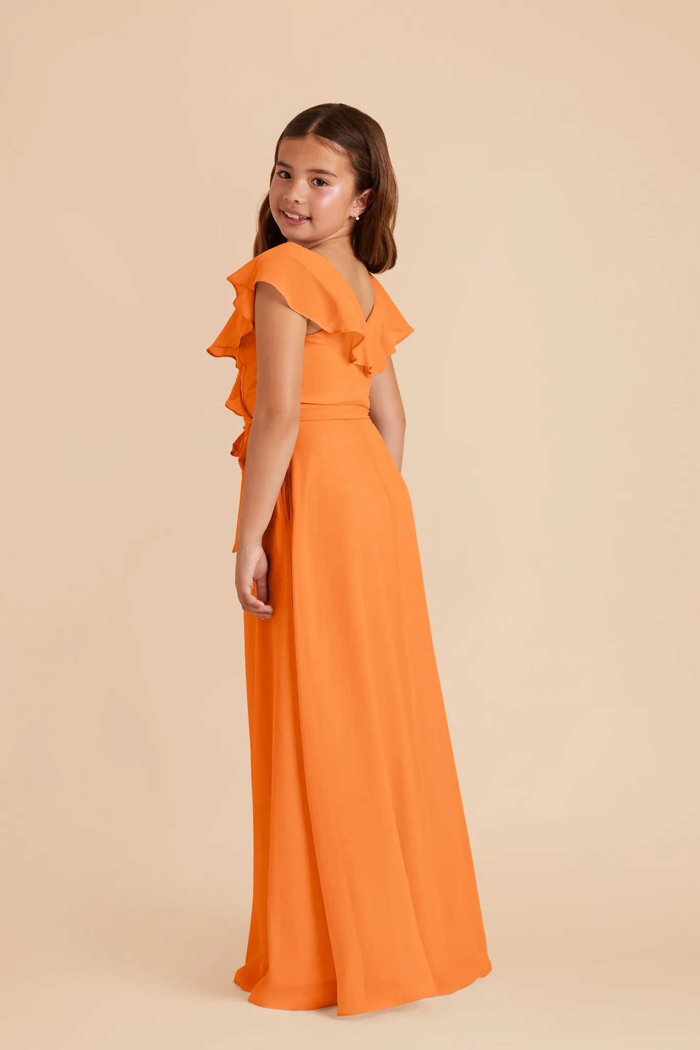Jax Junior Chiffon Dress - Apricot sold by Birdy Grey product image thumbnail 4