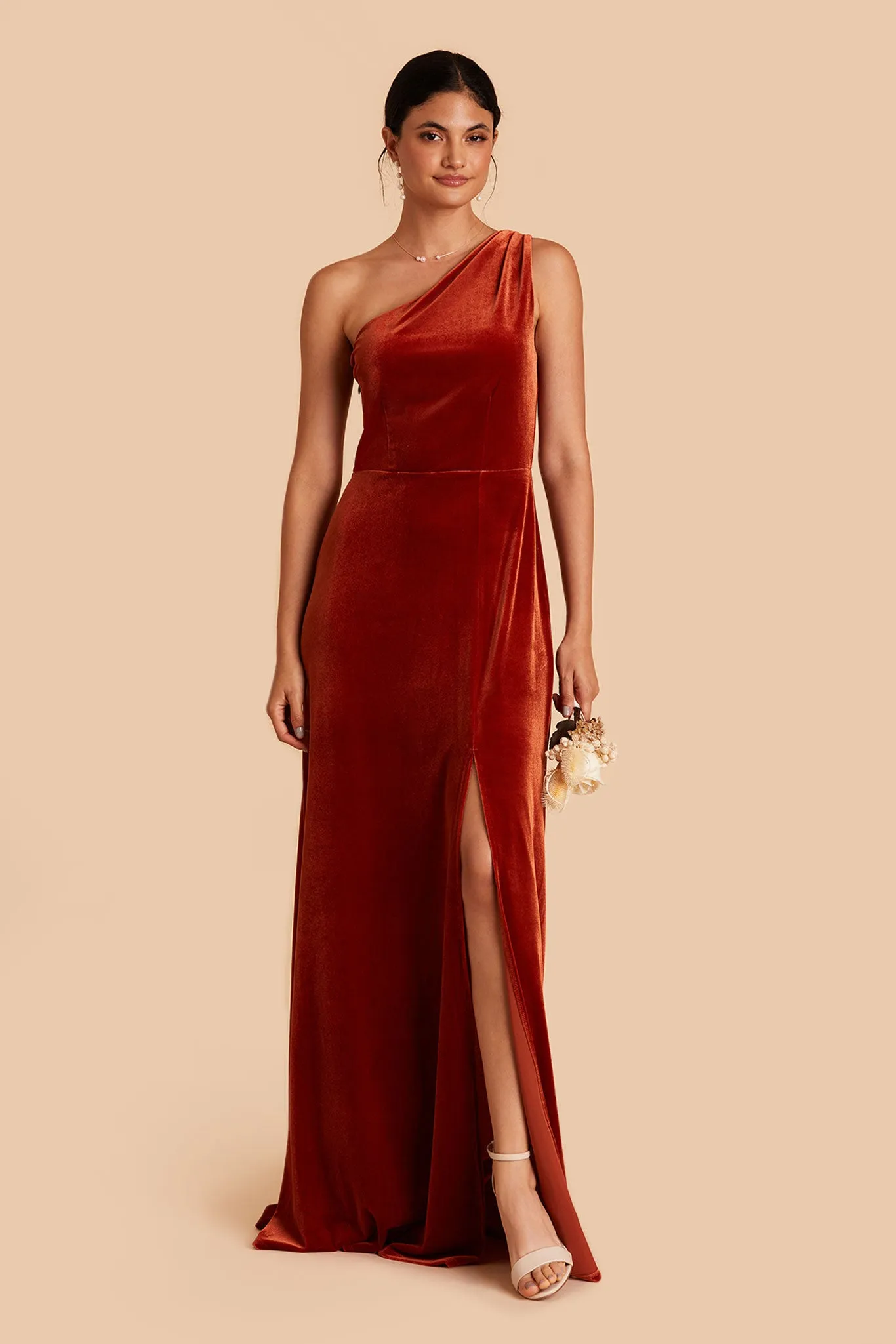 Kira Velvet Dress - Burnt Orange sold by Birdy Grey product image thumbnail 5