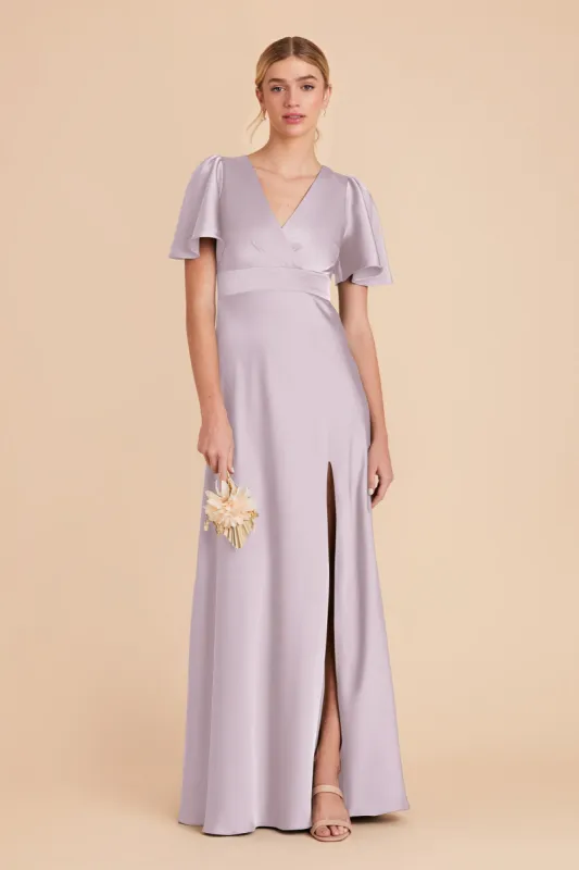 Marni Matte Satin Dress - Dusty Lilac sold by Birdy Grey