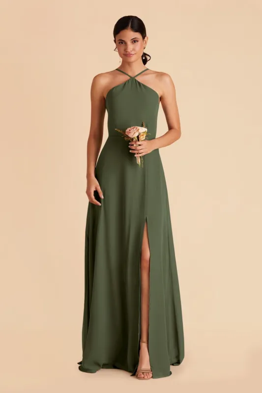 Juliet Chiffon Dress - Olive sold by Birdy Grey