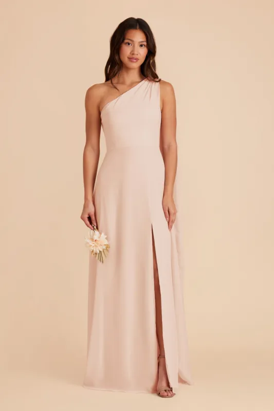Melissa Chiffon Dress - Pale Blush sold by Birdy Grey