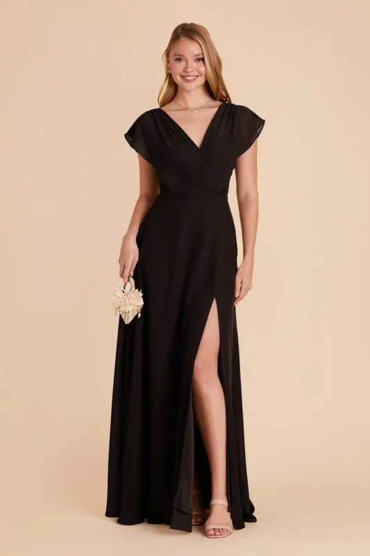 Violet Chiffon Dress - Black sold by Birdy Grey