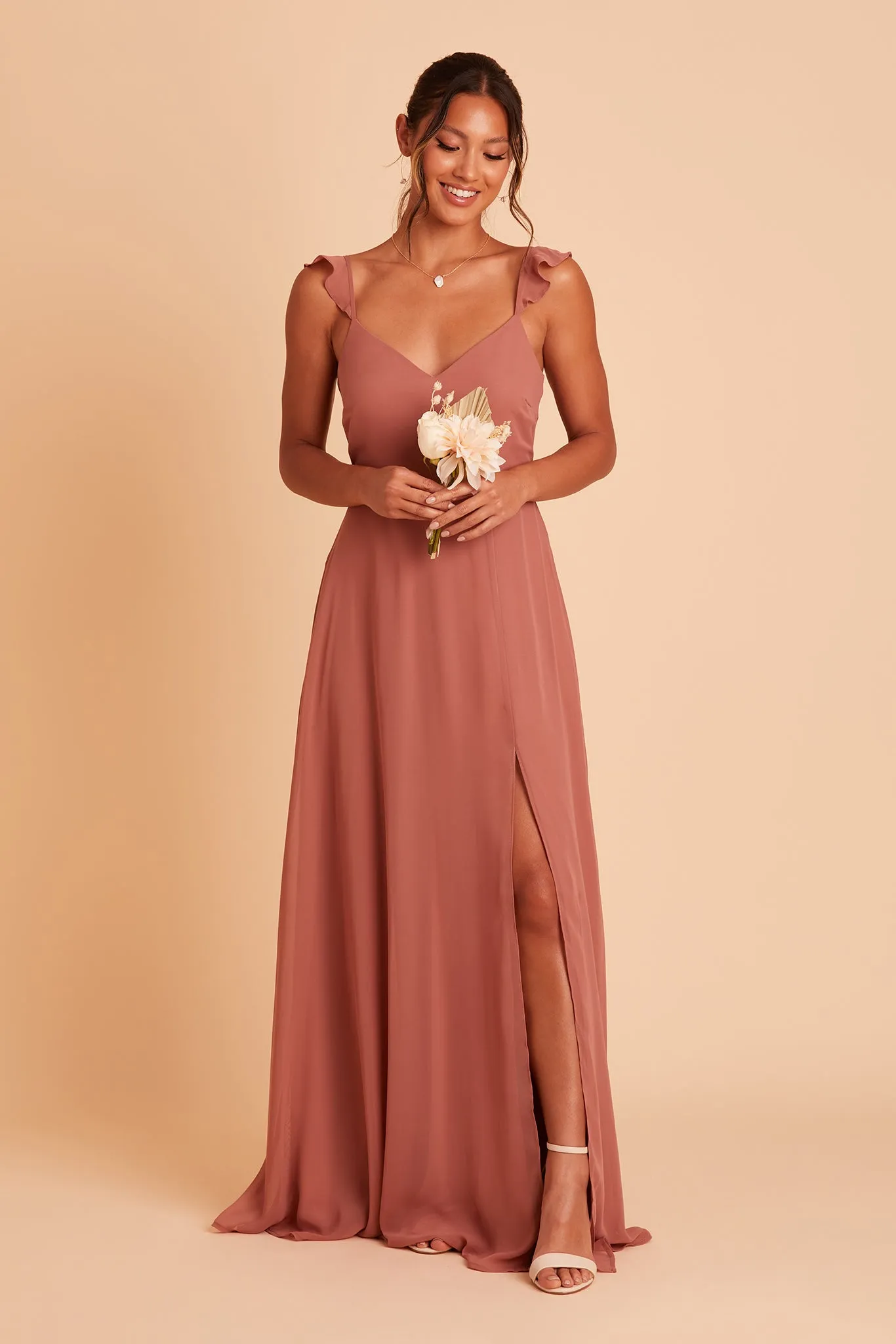 Doris Chiffon Dress - Desert Rose sold by Birdy Grey product image thumbnail 4