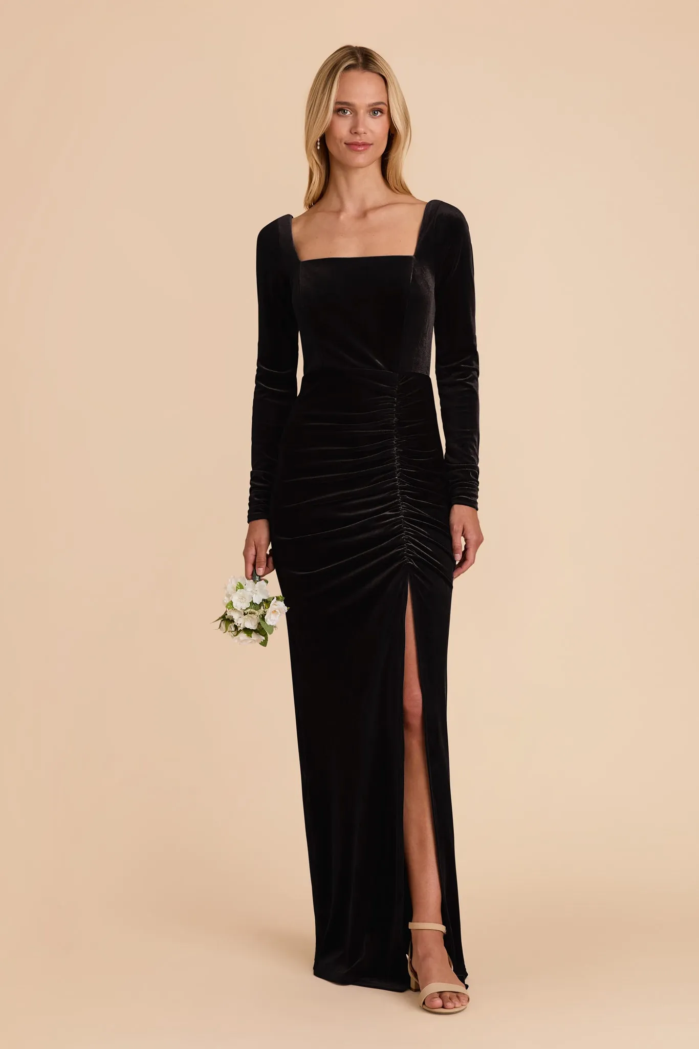 Ivy Velvet Dress - Black sold by Birdy Grey