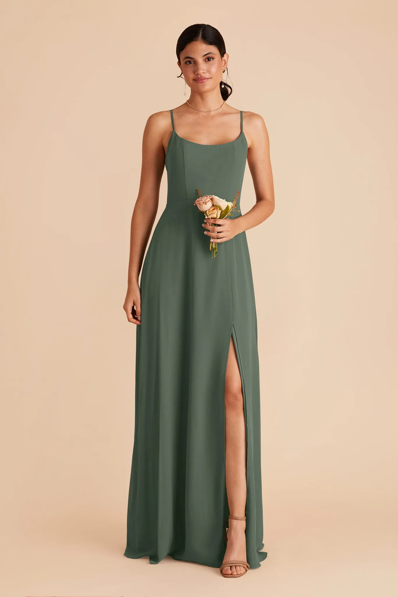 Amy Chiffon Dress - Eucalyptus sold by Birdy Grey