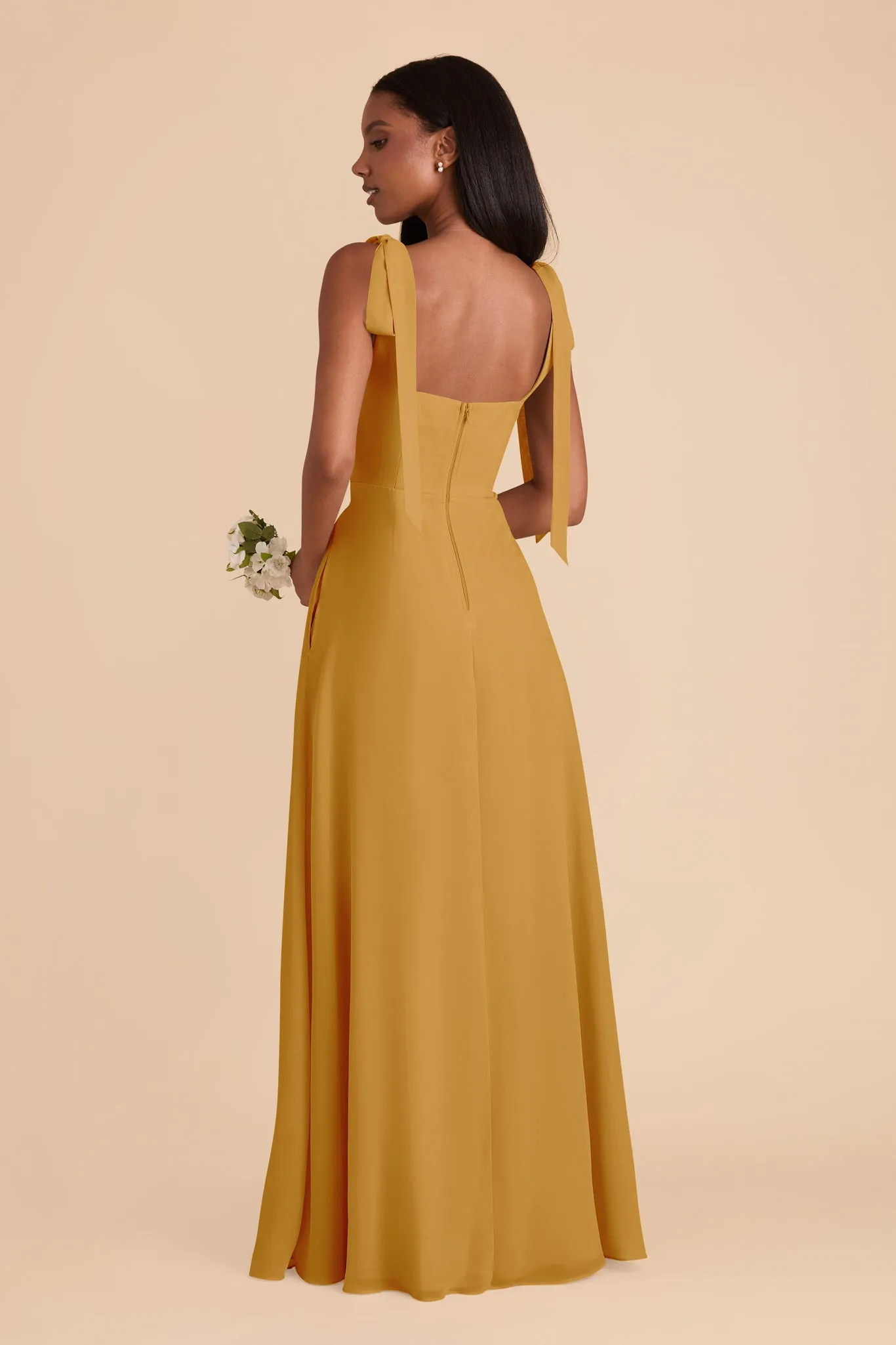 Alex Convertible Dress Chiffon - Marigold sold by Birdy Grey product image thumbnail 5