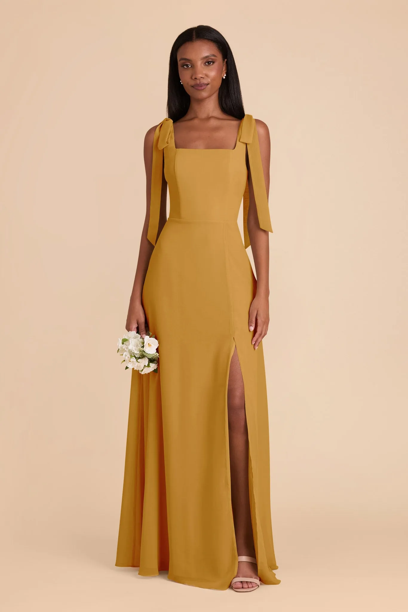 Alex Convertible Dress Chiffon - Marigold sold by Birdy Grey