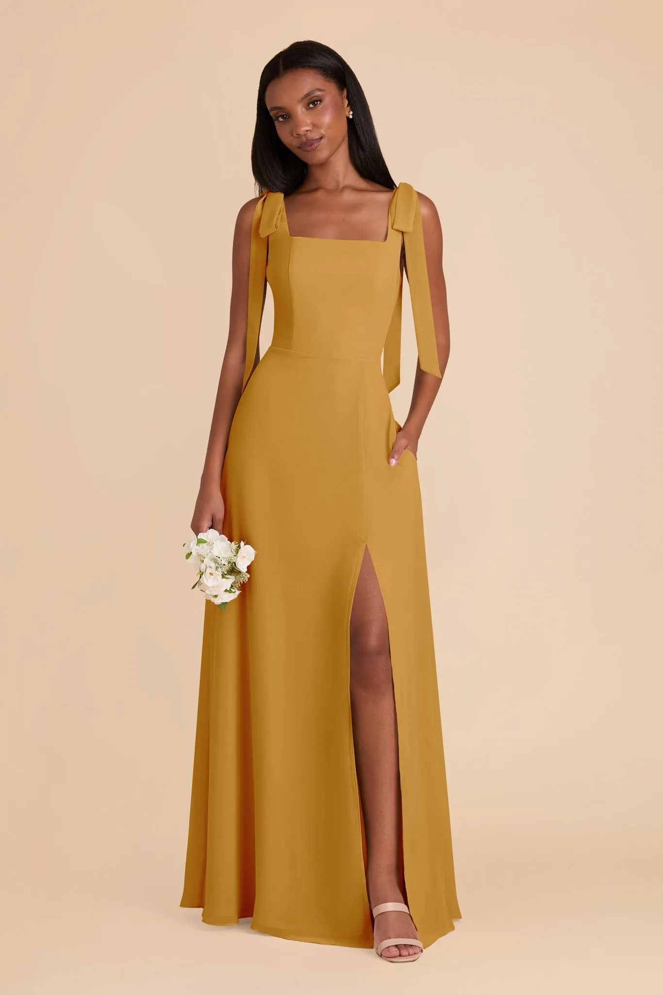 Alex Convertible Dress Chiffon - Marigold sold by Birdy Grey product image thumbnail 2