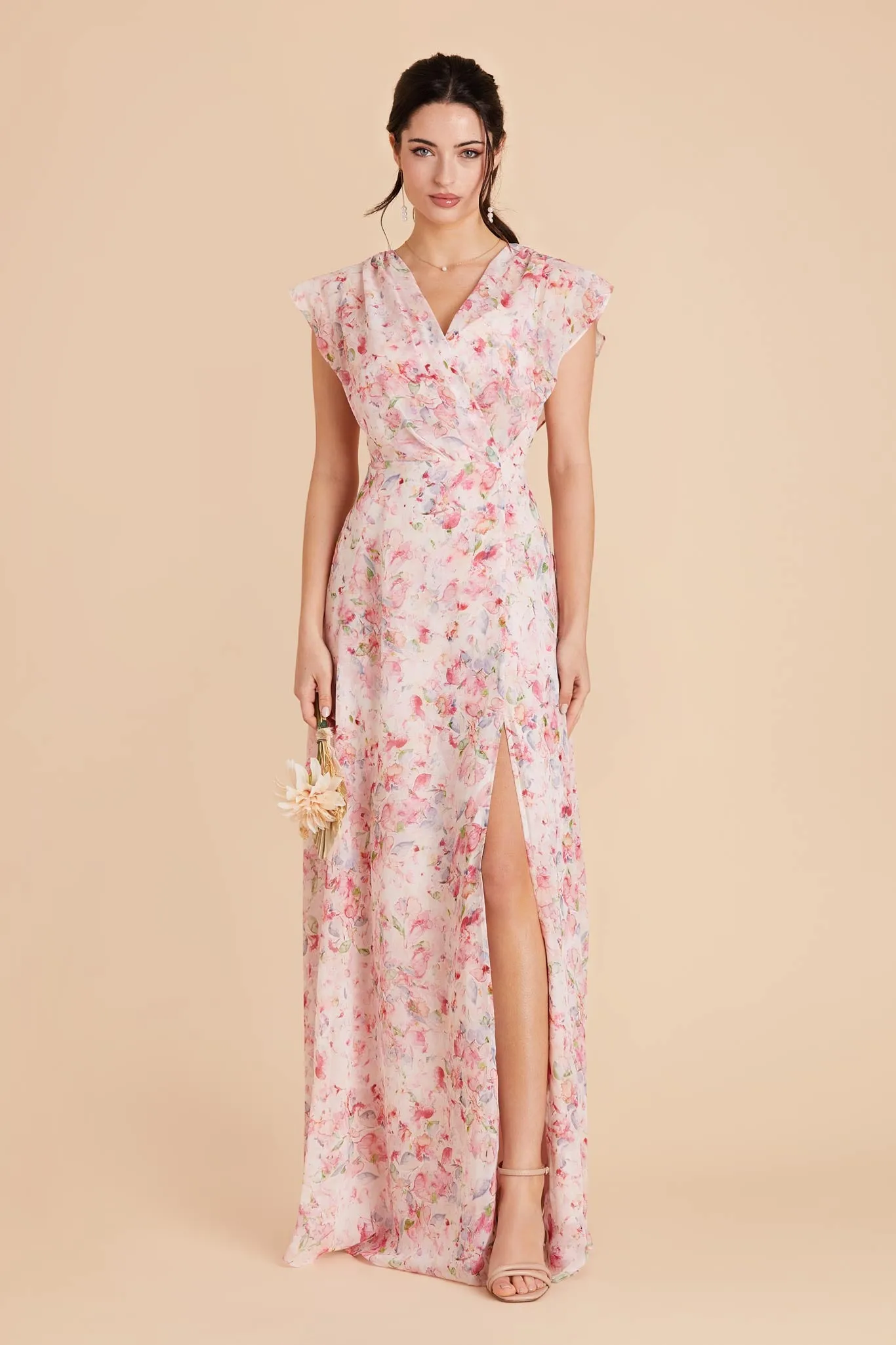 green emerald velvet dress Women's Phenomenal Fashion Drop Waist Floral Midi Dress in Apricot