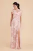 Violet Chiffon Dress - Pink Falling Petals sold by Birdy Grey