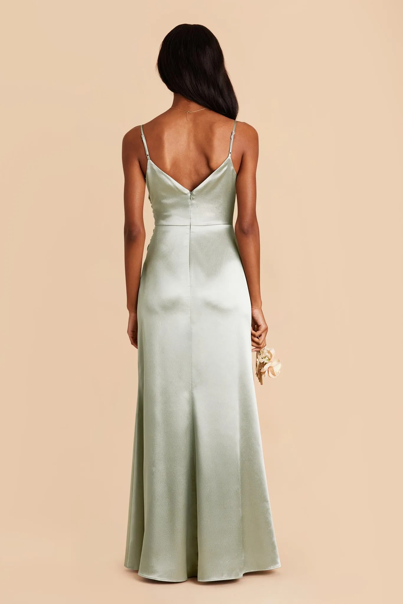 Catherine Shiny Satin Dress - Sage sold by Birdy Grey product image thumbnail 4