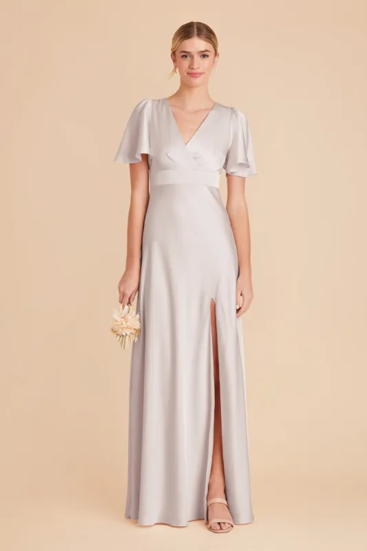 Marni Matte Satin Dress - Platinum sold by Birdy Grey