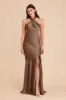 Stephanie Matte Satin Dress - Mocha sold by Birdy Grey