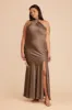 Stephanie Matte Satin Dress - Mocha sold by Birdy Grey