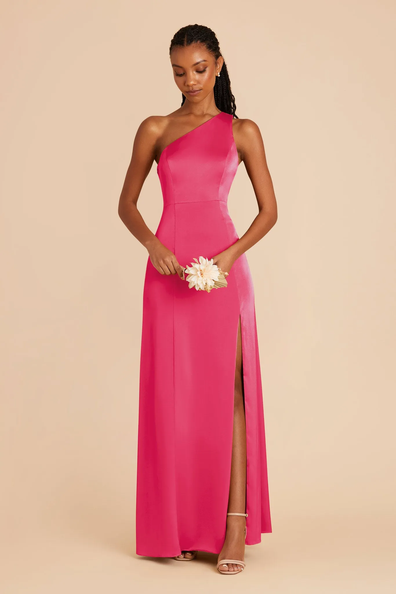 Kira Matte Satin Dress - Fuchsia sold by Birdy Grey product image thumbnail 3