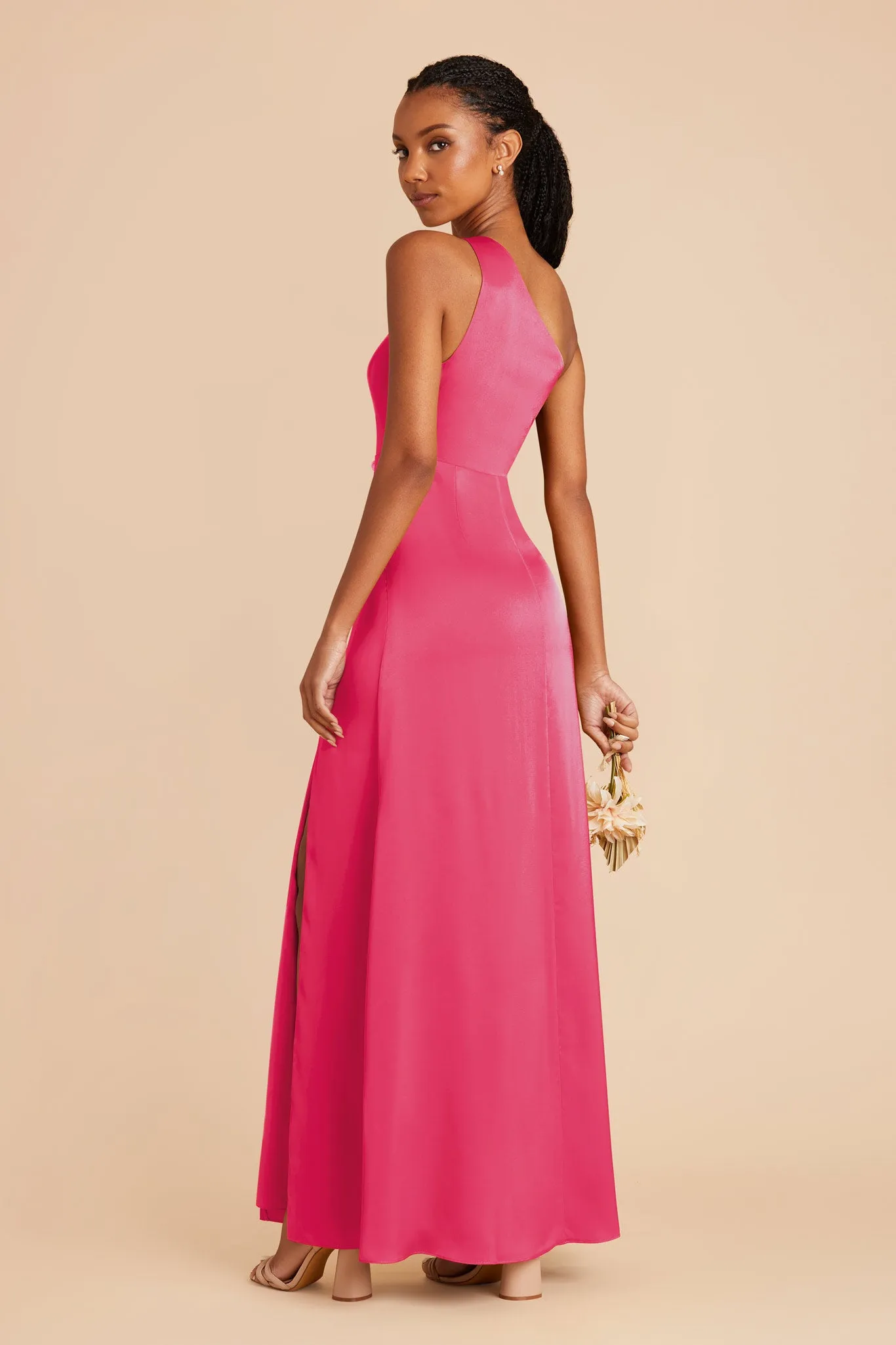 Kira Matte Satin Dress - Fuchsia sold by Birdy Grey product image thumbnail 4