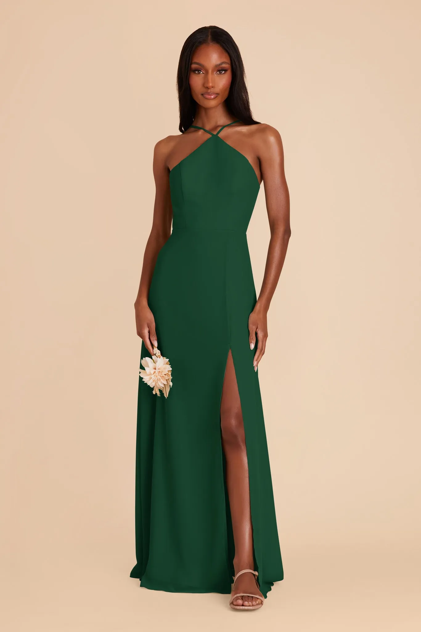 Juliet Chiffon Dress - Forest Green sold by Birdy Grey