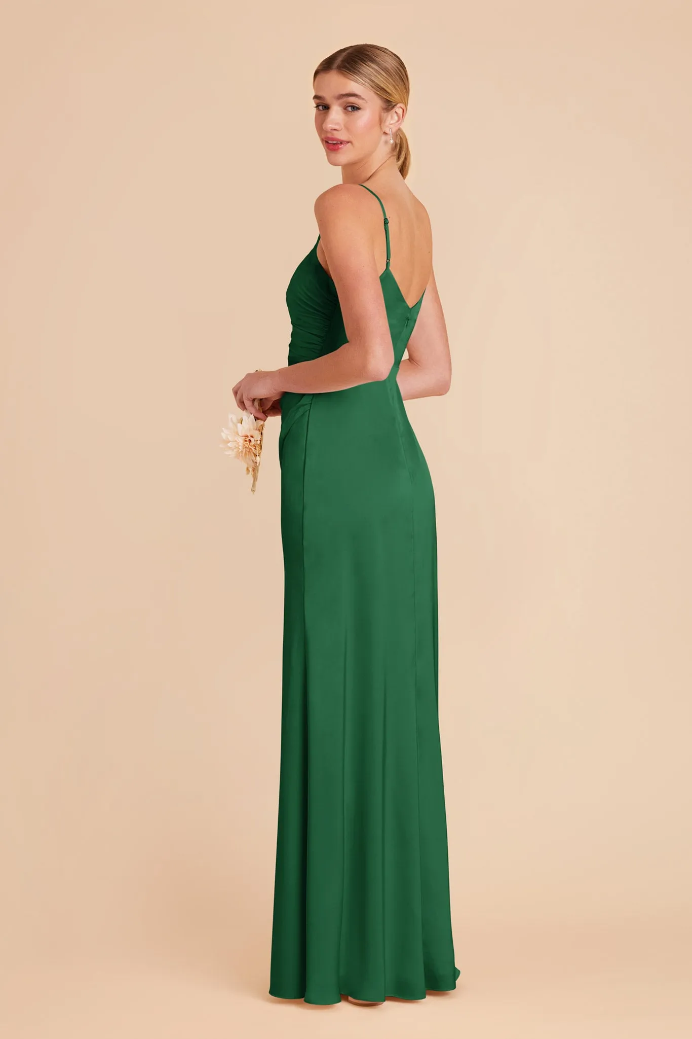 Catherine Matte Satin Dress - Forest Green sold by Birdy Grey product image thumbnail 4