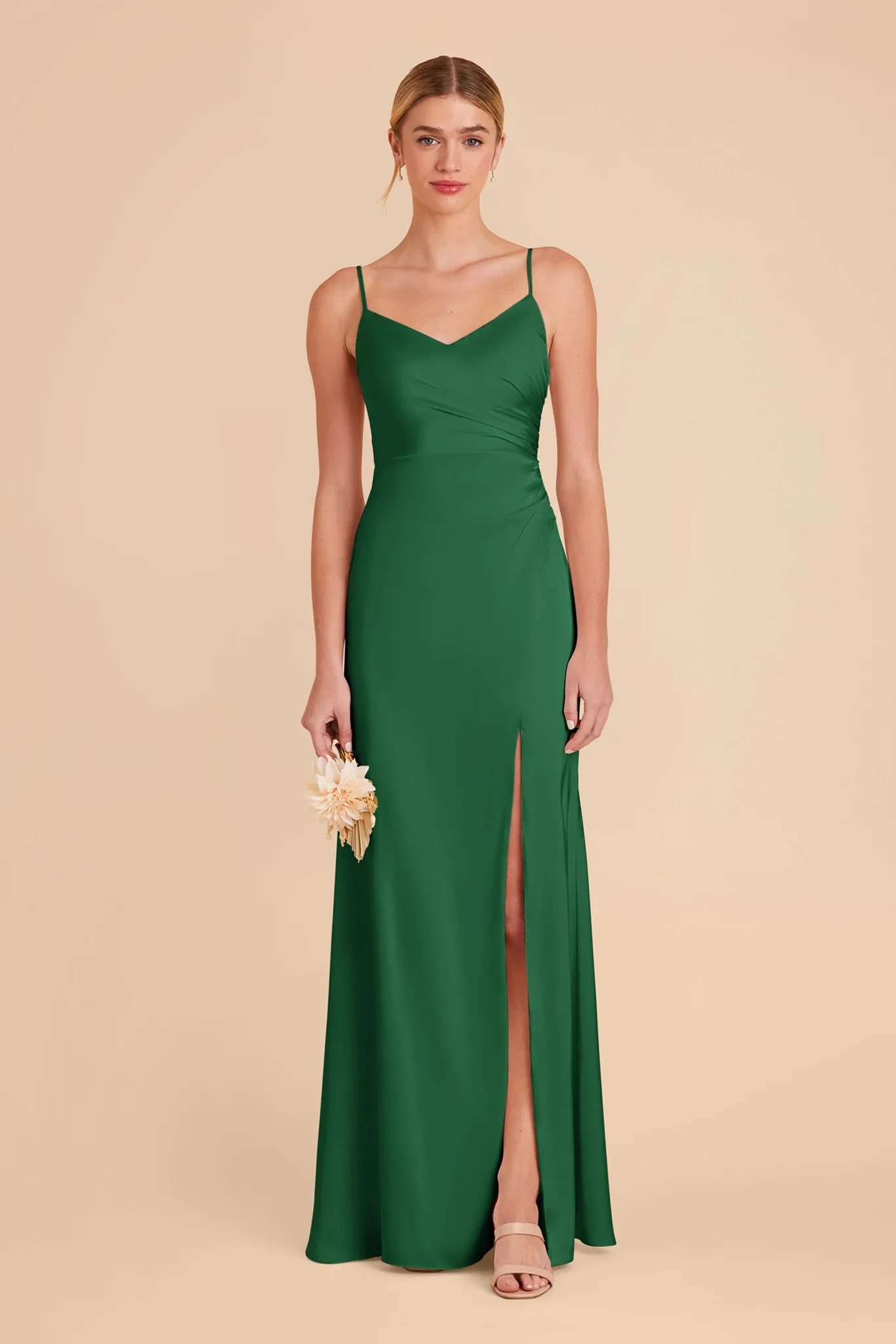 Catherine Matte Satin Dress - Forest Green sold by Birdy Grey