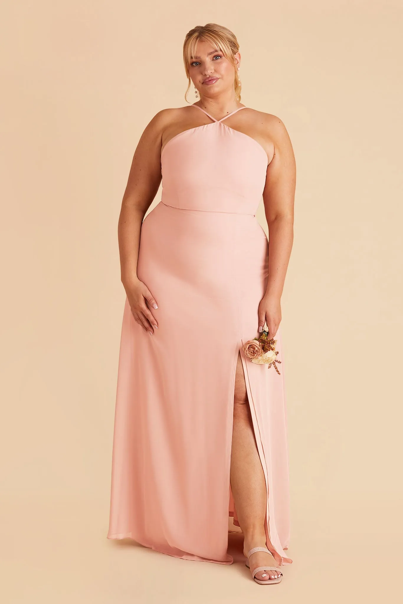 Juliet Chiffon Dress - Blush Pink sold by Birdy Grey product image thumbnail 5