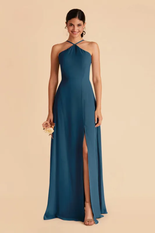 Juliet Chiffon Dress - Ocean Blue sold by Birdy Grey