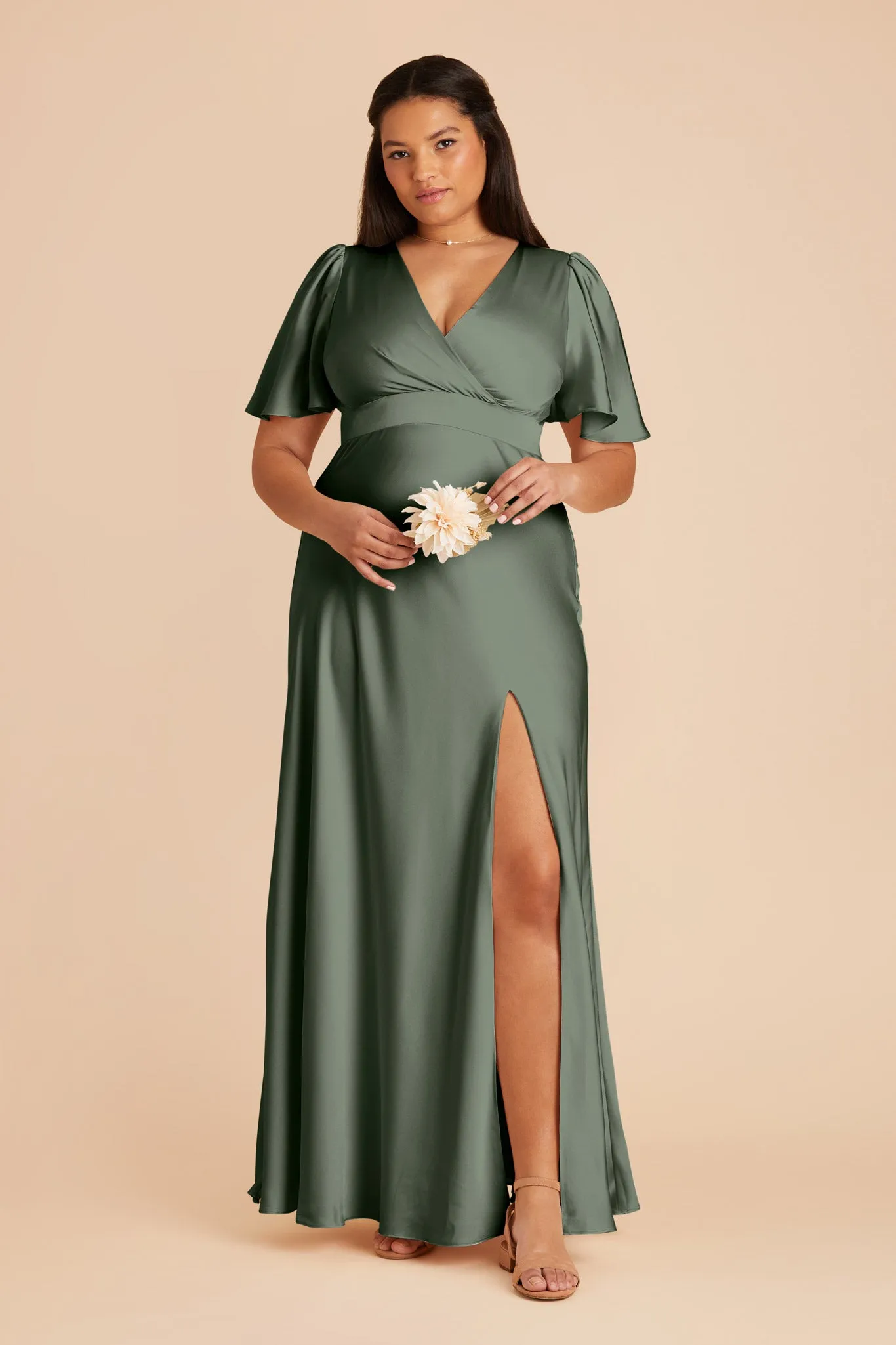 Marni Matte Satin Dress - Eucalyptus sold by Birdy Grey