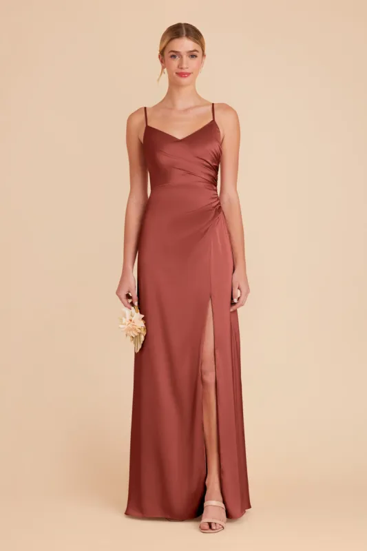 Catherine Matte Satin Dress - Spice sold by Birdy Grey