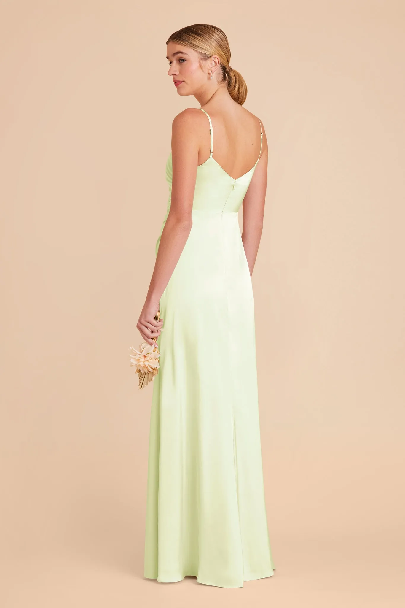 Catherine Matte Satin Dress - Pale Pistachio sold by Birdy Grey product image thumbnail 5