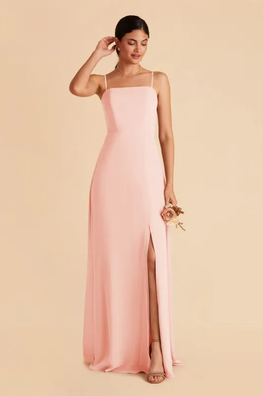 Chris Convertible Chiffon Dress - Blush Pink sold by Birdy Grey
