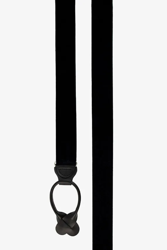 Grosgrain Suspenders By Suitshop - Black sold by Birdy Grey